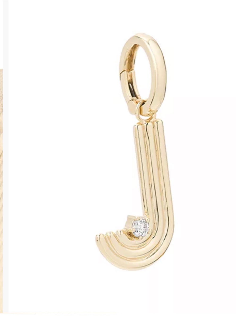Adina Reyter J Groovy Pendant Charm with Diamond Accent